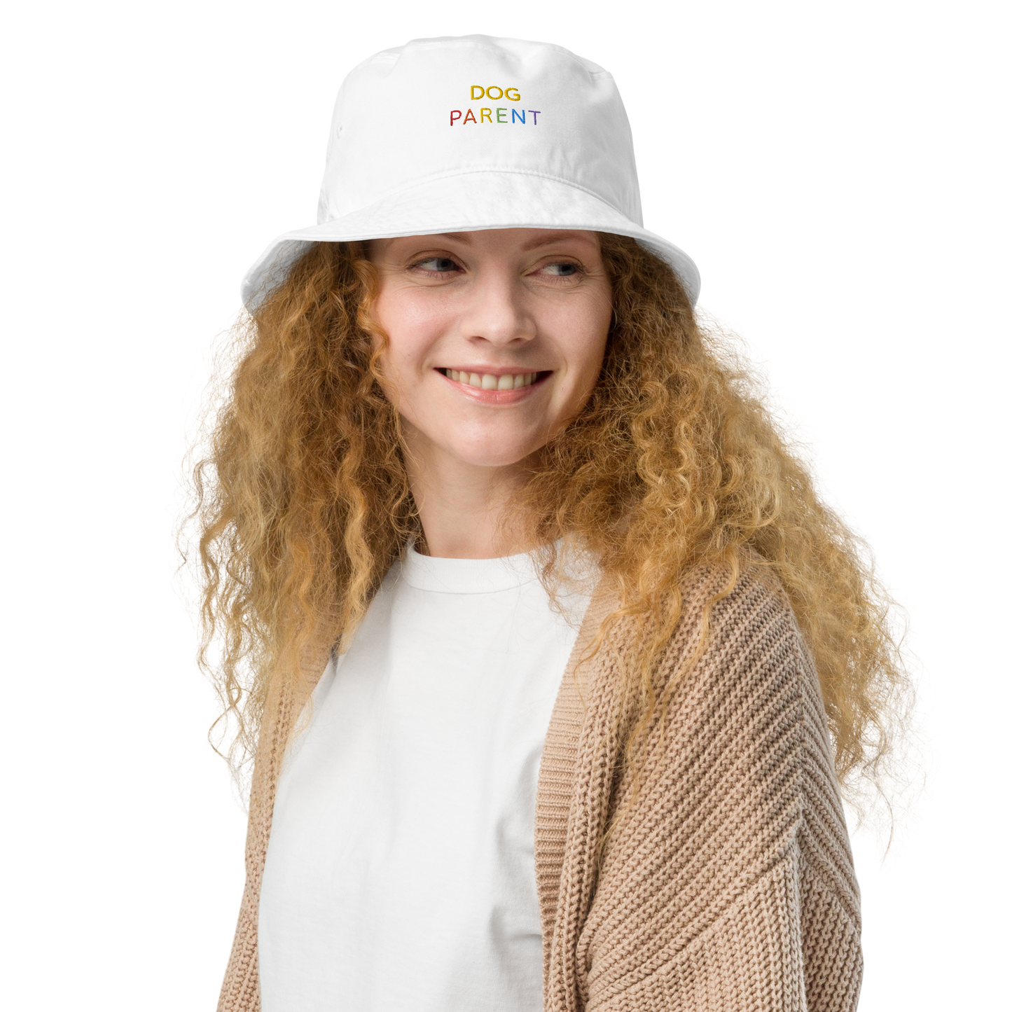 Dog Parent - Pride Collection Organic Bucket Hat (White)