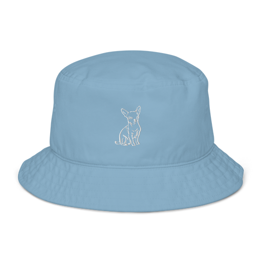 Chihuahua Toby - Organic Bucket Hat (Blue)