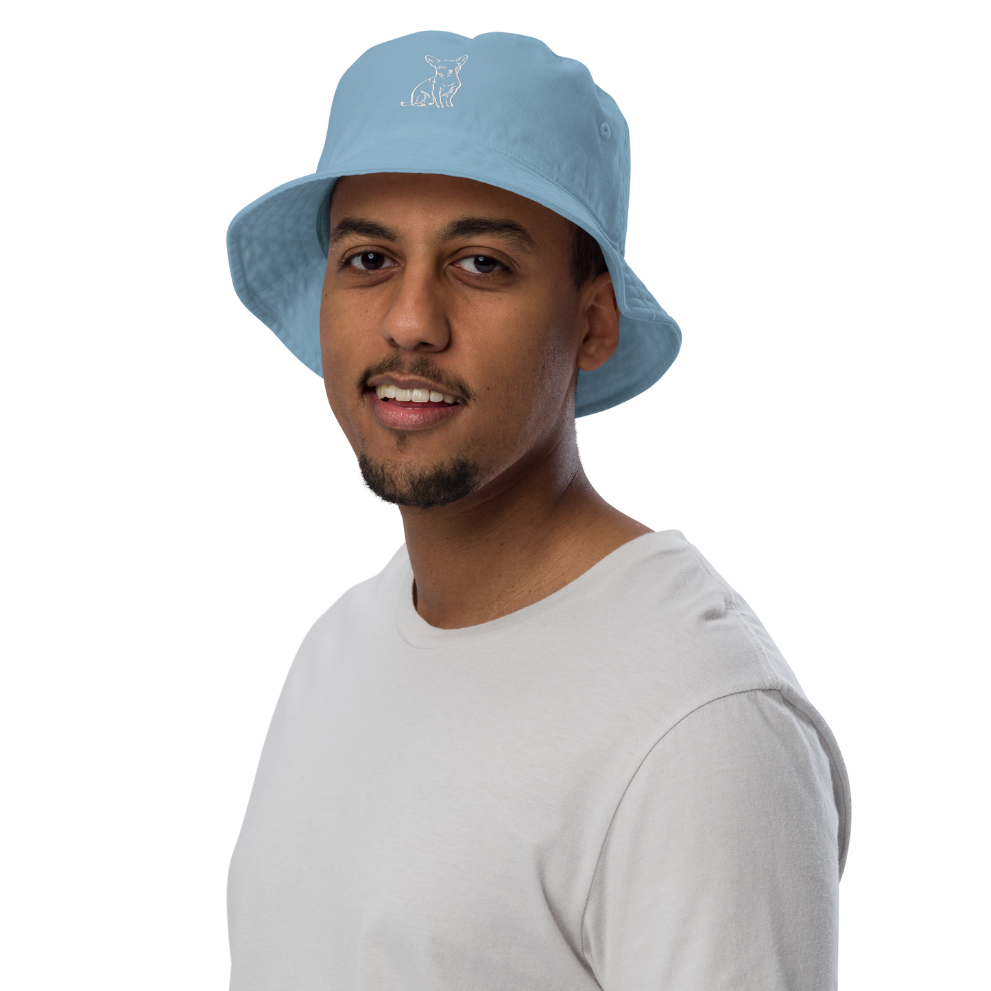 Chihuahua Toby - Organic Bucket Hat (Blue)