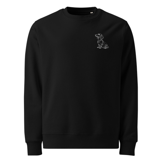 Dachshund Wilma - Unisex Eco Sweater (Black)