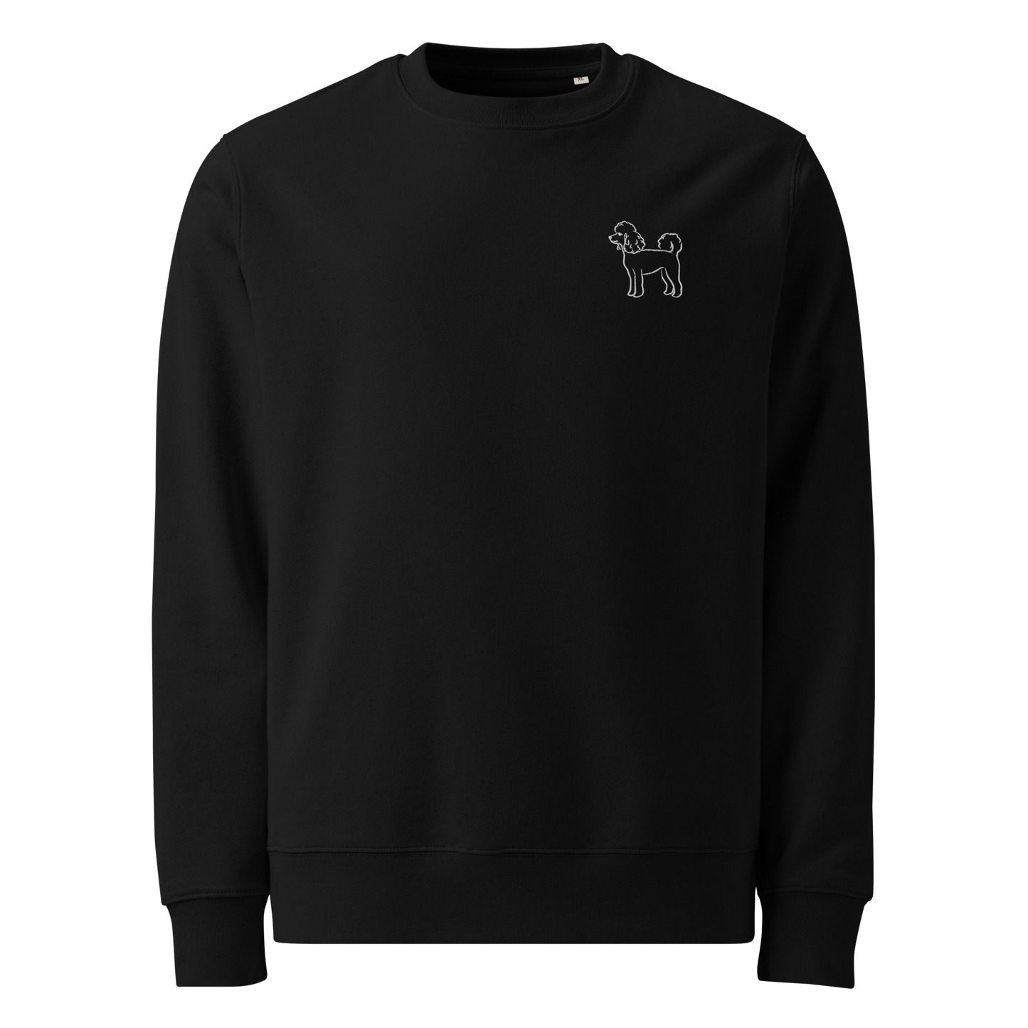 Miniature Poodle Ginger - Unisex Eco Sweater (Black)