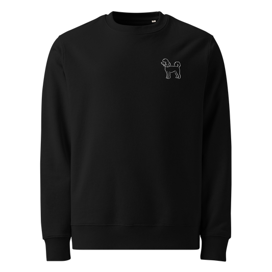 Miniature Poodle Ginger - Unisex Eco Sweater (Black)