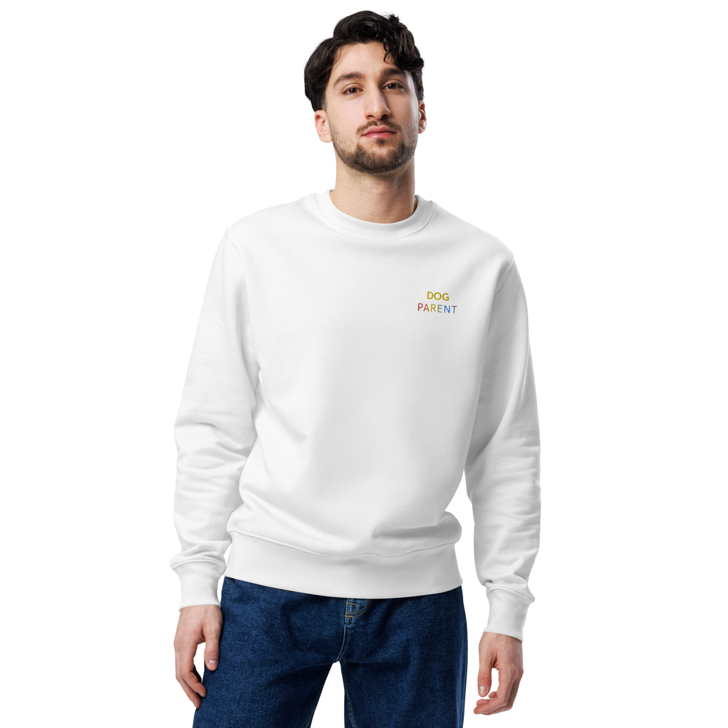 Dog Parent - Pride Collection Unisex Eco Sweater (White)