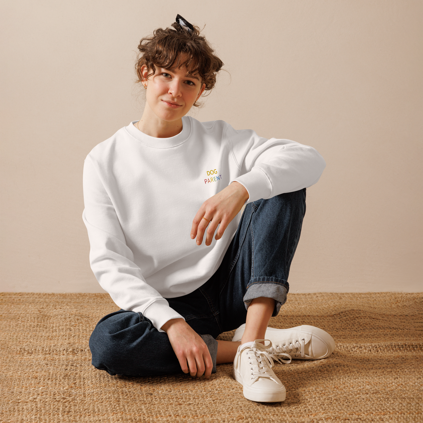 Dog Parent - Pride Collection Unisex Eco Sweater (White)