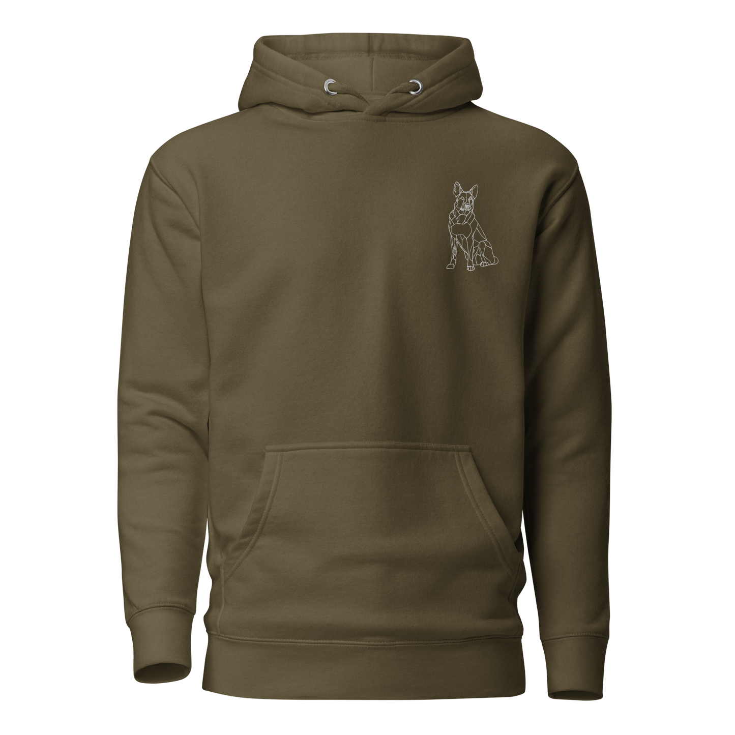 German Shepherd Duke - Unisex Hoodie (Khaki)