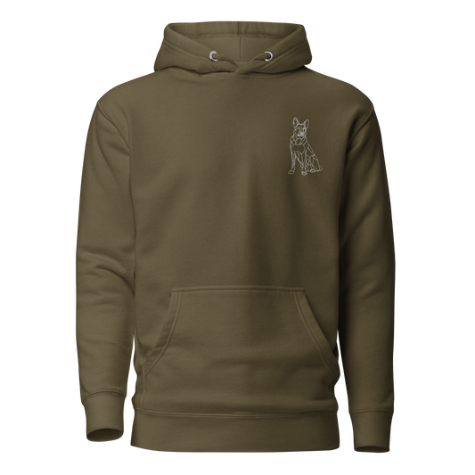 German Shepherd Duke - Unisex Hoodie (Khaki)