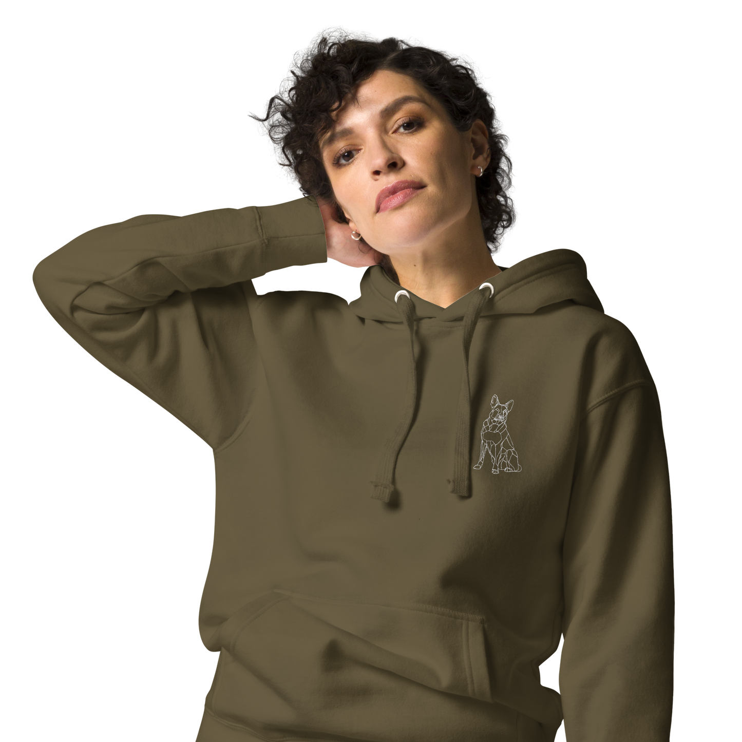 German Shepherd Duke - Unisex Hoodie (Khaki)